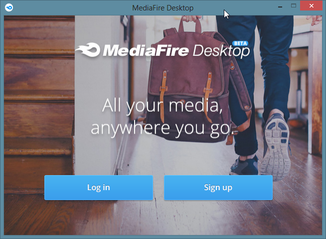 MediaFire Desktop - первый запуск