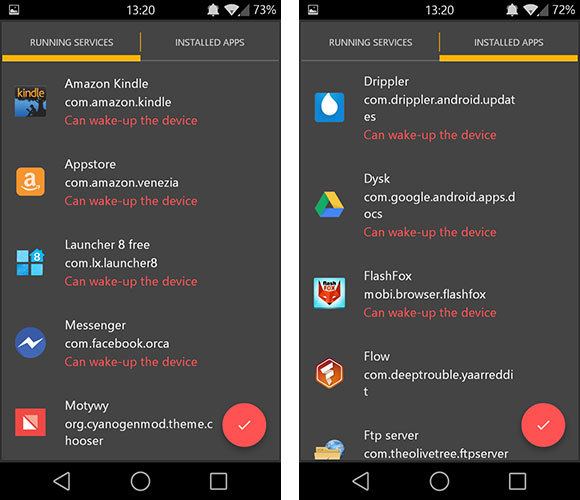 Android - выбор приложений и сервисов для блокировки