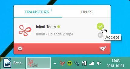 Загрузка файла из Infinit