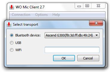Соединение WO Mic - Bluetooth