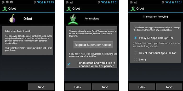 Настроить Orbot на Android