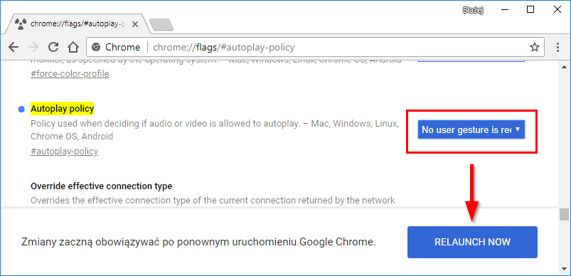 Отключение автоматического отключения звука в Chrome