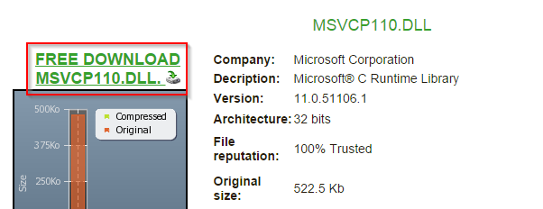 Загрузите файл MSVCP110.dll
