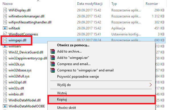 Скопируйте файл wimgapi.dll