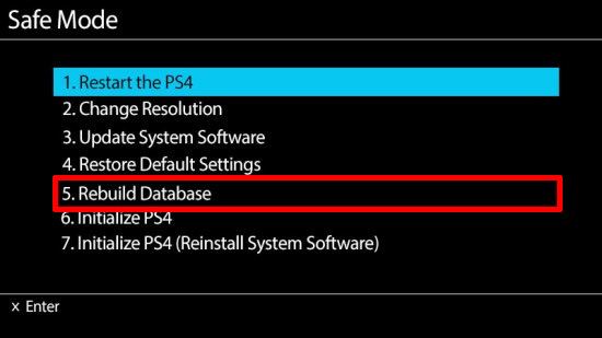 PS4 - безопасный режим