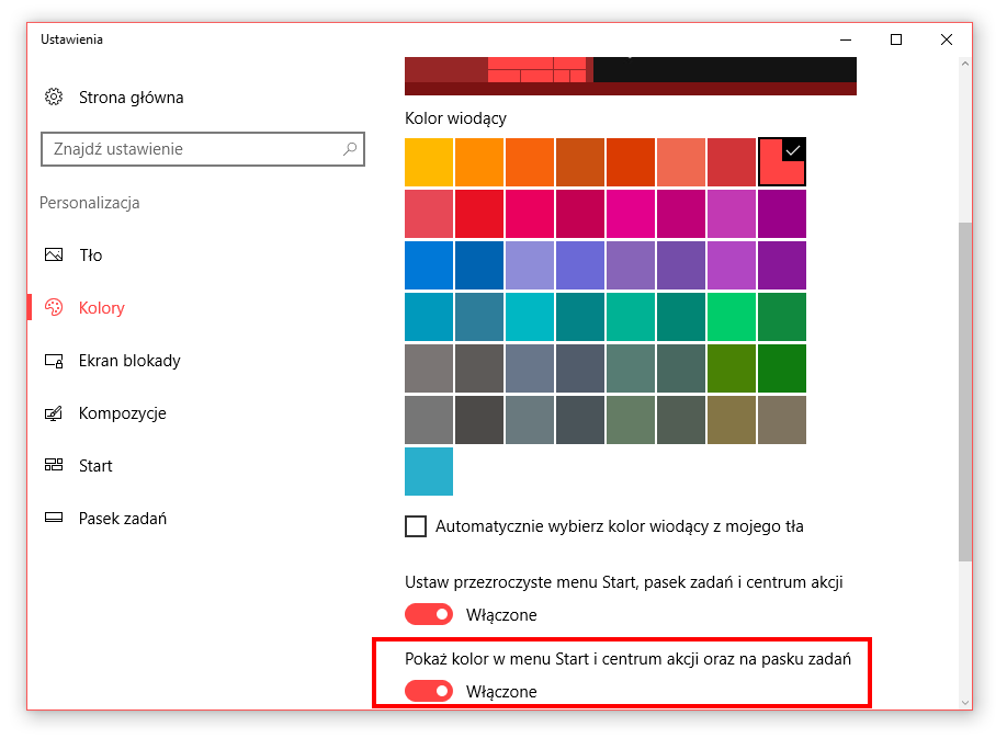 Настройки цвета в Windows 10