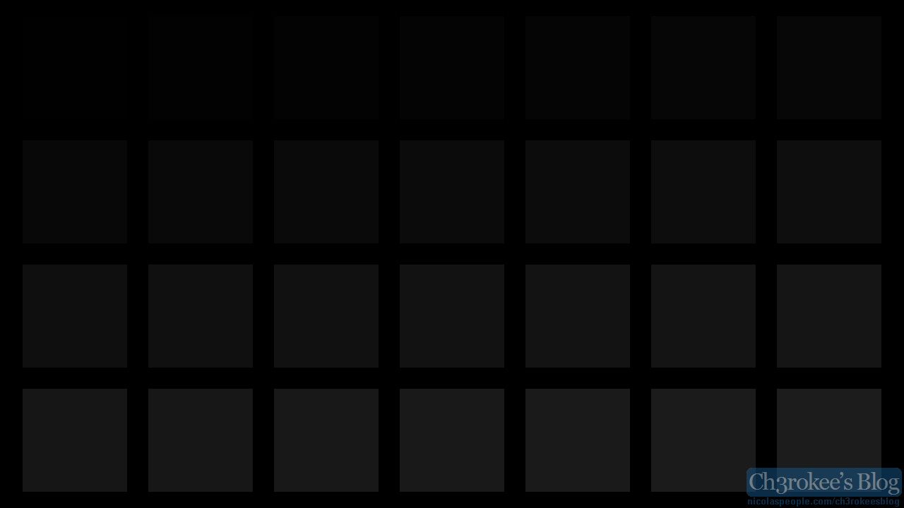 Полный тест RGB - 28 черных квадратов