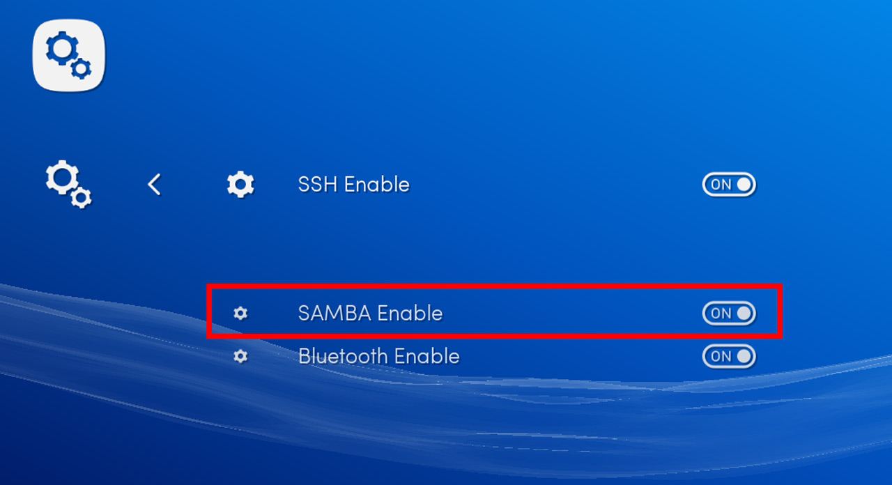 Включить сервер Samba