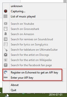 My Music Recognition - добавление ключа API