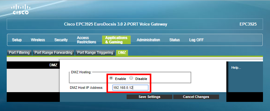 Добавьте IP-адрес консоли в DMZ на маршрутизаторе