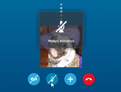 Skype - выключение микрофона
