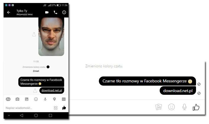 Собственный цвет в Messengerze - Android и Windows