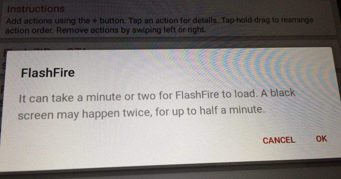 Подтверждение установки FlashFire