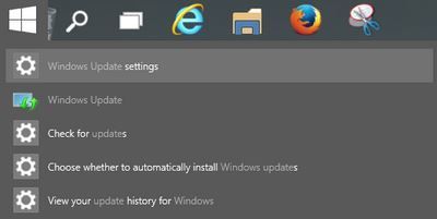 Запуск Windows Update в Windows 10
