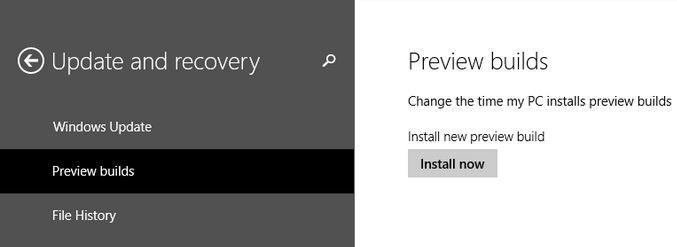 Установка загруженного обновления в Windows 10 Technical Preview