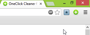 Значок OneClick Cleaner в адресной строке Chrome