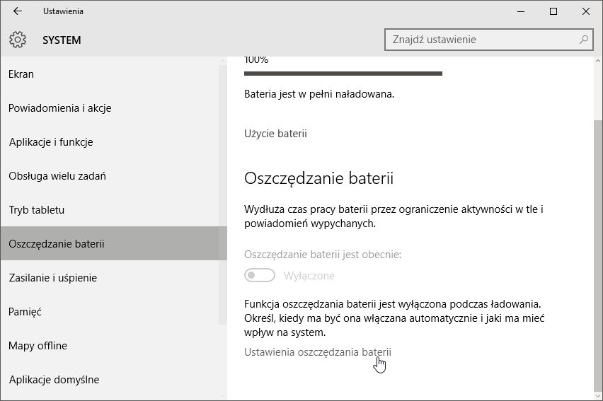 Варианты сохранения аккумулятора в Windows 10