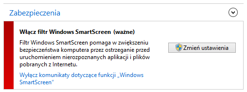 Отключение сообщения фильтра SmartScreen Windows