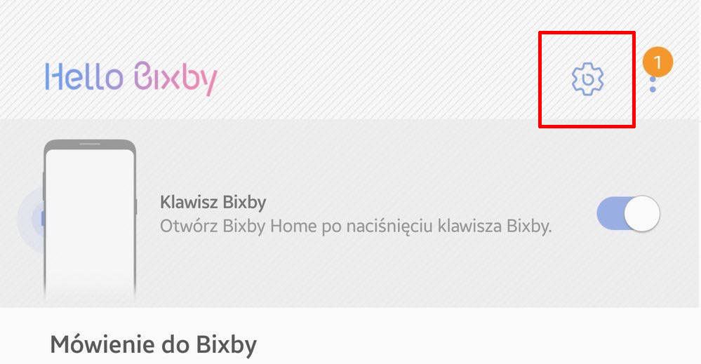 Введите опцию Bixby