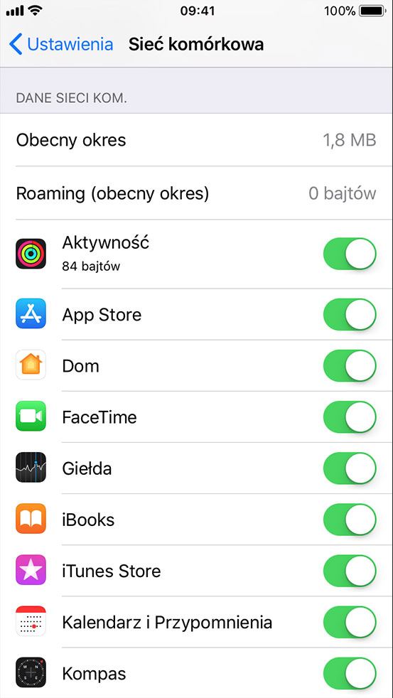 Блокирование доступа к мобильным данным для выбранных приложений на iPhone
