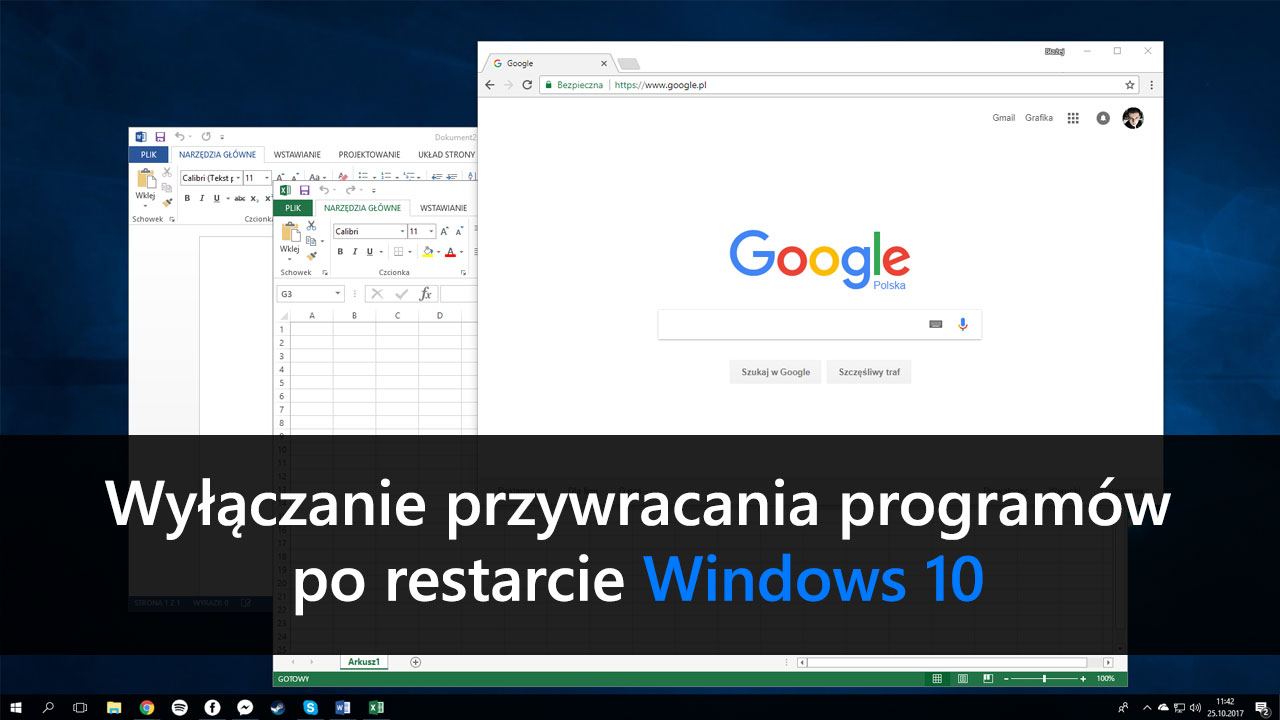 Отключение восстановления программ после перезапуска Windows 10