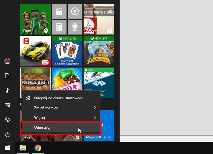 Удаление предустановленных игр в Windows 10