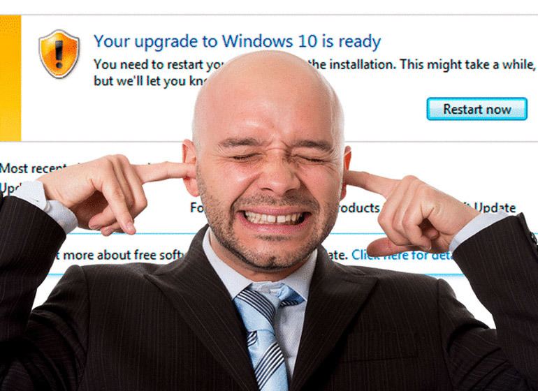 Windows 10 является рекомендуемым обновлением