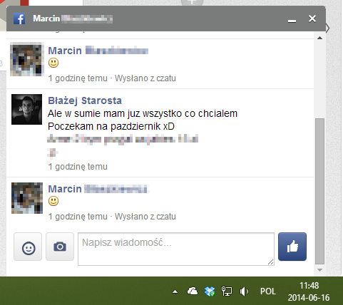 Facebook в панели Chrome