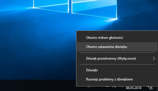 Перейти к настройкам звука в Windows 10