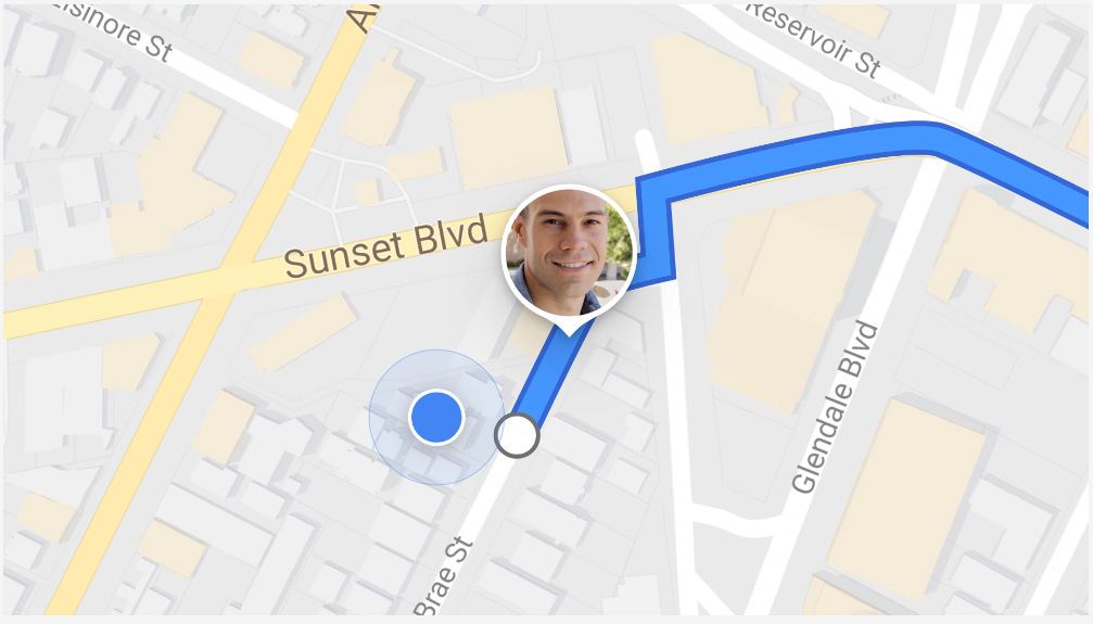 Поделитесь живым местоположением - Google Maps