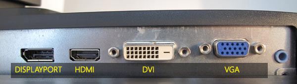 Разъемы DVI, VGA, HDMI, DisplayPort