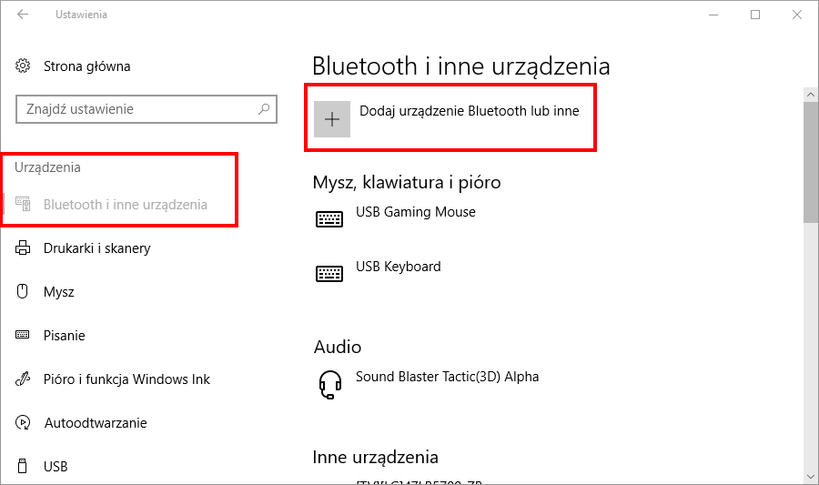 Добавление устройства Bluetooth в Windows 10