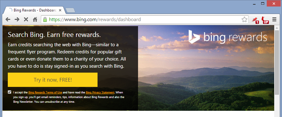 Присоединение к программе Bing Rewards бесплатно