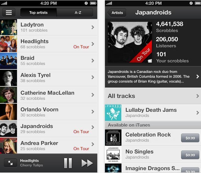 last.fm scrobbler на iOS