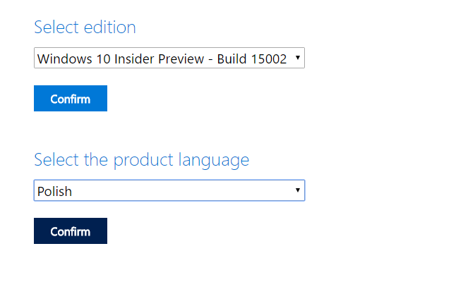 Выберите версию Windows 10 для загрузки