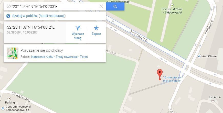 Расположение на Google Картах