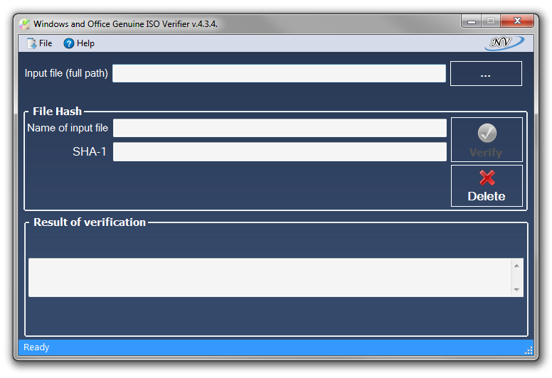 Основной экран Windows и Office Подлинный ISO Verifier