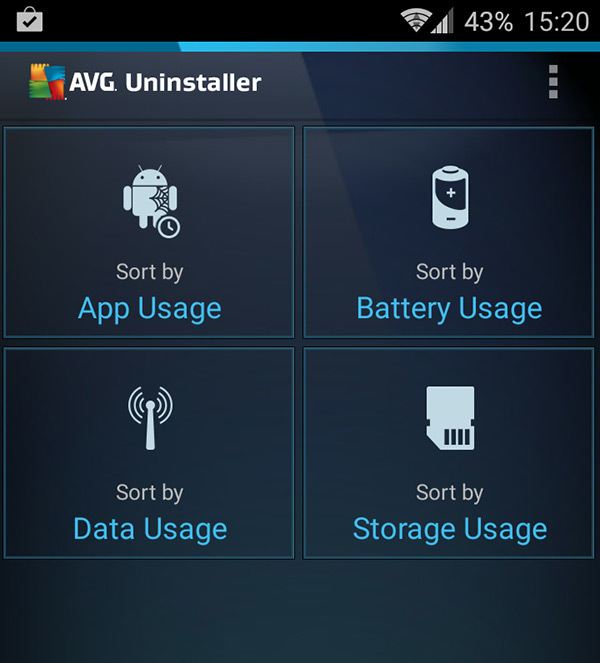 AVG Uninstaller - выбор того, как представить приложение