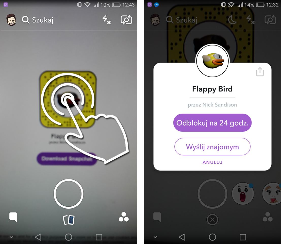 Сканируйте snapkod с монитора или другого экрана, чтобы разблокировать Flappy Bird