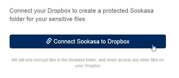 Сопоставление учетной записи Sookas с учетной записью Dropbox