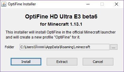 Установите OptiFine для 1.13