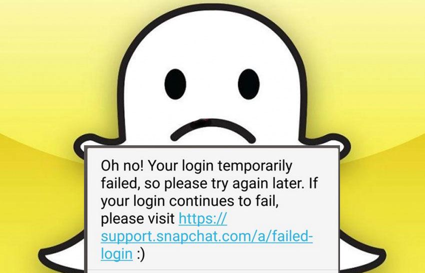 Snapchat - проблемы с регистрацией