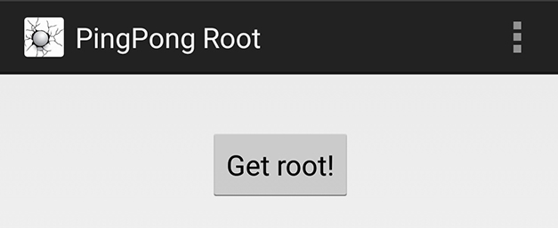 PingPong Root - нажмите Get Root для выполнения root