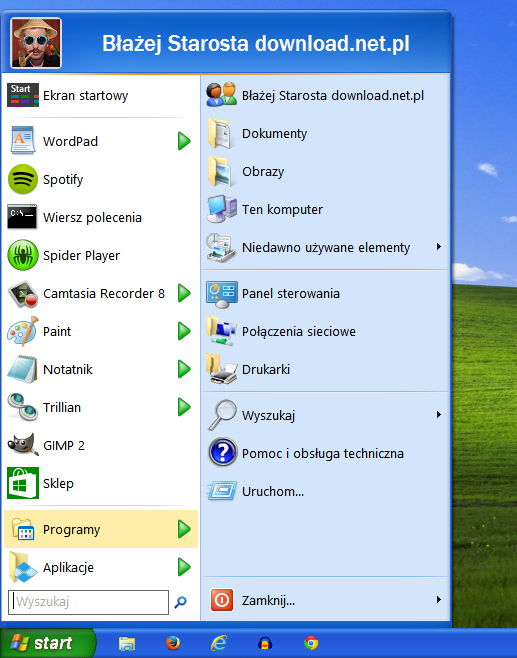 Подготовленное меню «Пуск» в Windows 8.1