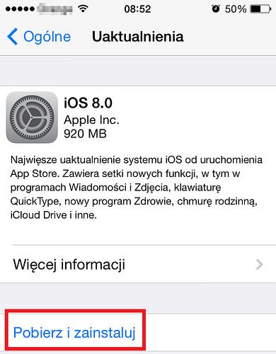 Установка iOS 8 iPhone 4S