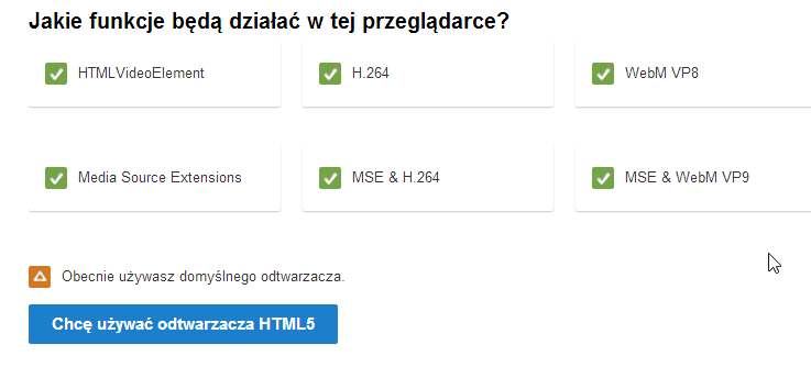 Активация проигрывателя HTML5 на YouTube