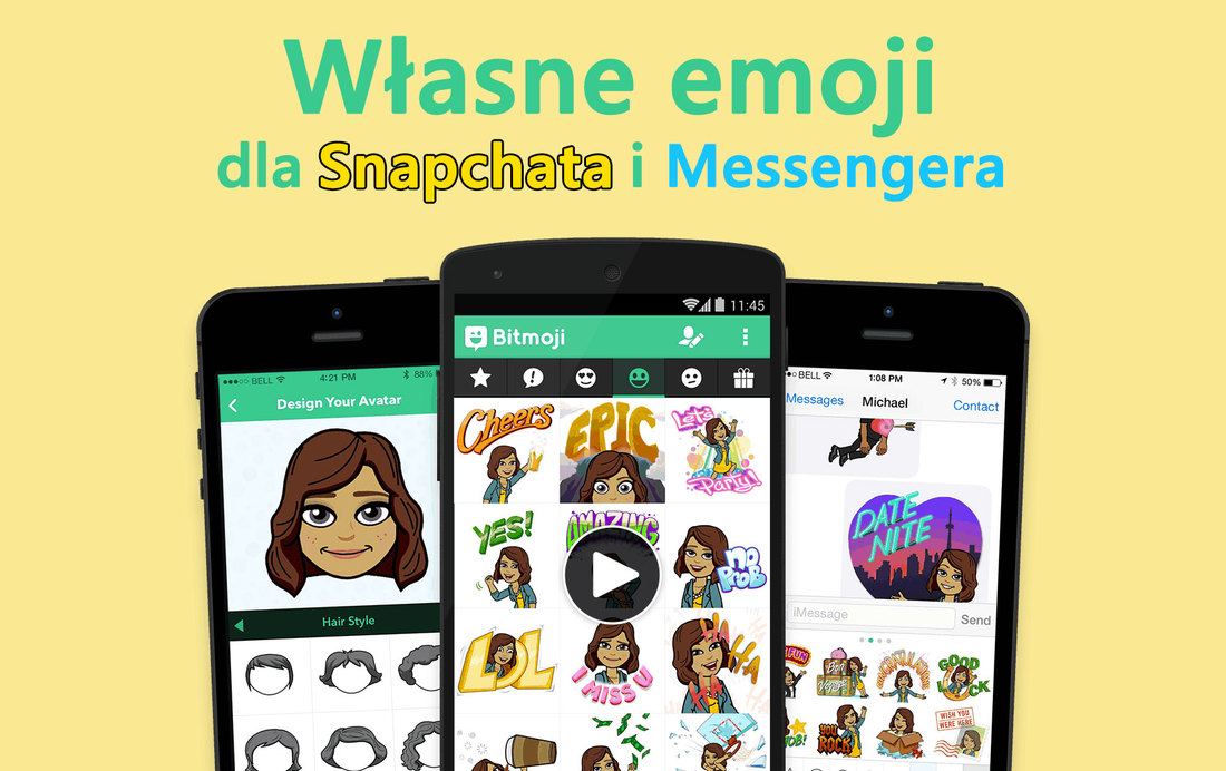 Собственные эможи в Snapchat и Messenger из Битмойзи
