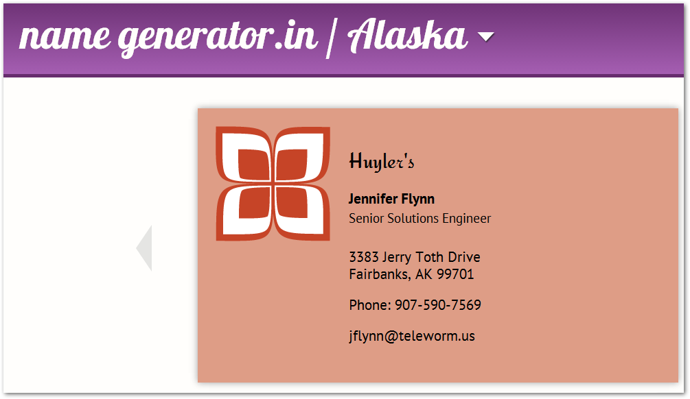 Создание адреса для Аляски