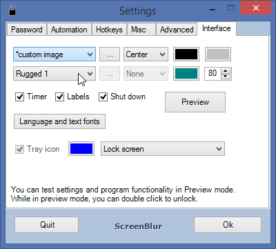 Screenblur - настройка внешнего вида экрана блокировки