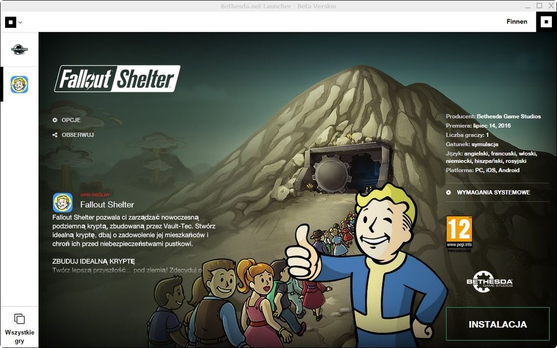 Fallout Shelter - установка версии для ПК